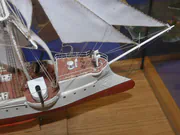 Paper model of the Russian Korietz gunboat with steam-and-sail propulsion - photo No. 3 - close-up