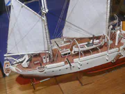 Paper model of the Russian Korietz gunboat with steam-and-sail propulsion - photo No. 8 - close-up