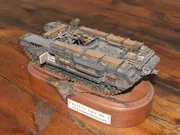1:35 scale plastic model of the British Churchill ARV Mk I armored recovery vehicle - photo No. 3 - side view