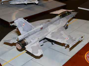 Plastic model of a Polish Air Force F-16D fighter built to a 1:48 scale - photo No. 3 - side view