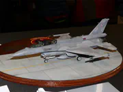 Plastic model of a Polish Air Force F-16D fighter built to a 1:48 scale - photo No. 4 - side view