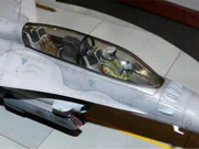 Plastic model of a Polish Air Force F-16D fighter built to a 1:48 scale - photo No. 5 - close-up
