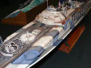 Plastic model of the German Schnellboot S-100 torpedo boat from World War II - photo No. 3 - close-up