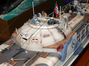Plastic model of the German Schnellboot S-100 torpedo boat from World War II - photo No. 4 - close-up