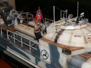 Plastic model of the German Schnellboot S-100 torpedo boat from World War II - photo No. 5 - close-up