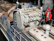 Plastic model of the German Schnellboot S-100 torpedo boat from World War II - photo No. 6 - close-up