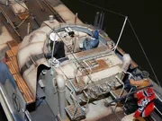 Plastic model of the German Schnellboot S-100 torpedo boat from World War II - photo No. 7 - close-up