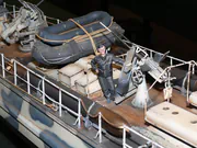 Plastic model of the German Schnellboot S-100 torpedo boat from World War II - photo No. 9 - close-up
