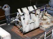 Plastic model of the German Schnellboot S-100 torpedo boat from World War II - photo No. 12 - close-up