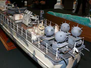 Plastic model of the German Schnellboot S-100 torpedo boat from World War II - photo No. 13 - close-up