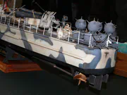 Plastic model of the German Schnellboot S-100 torpedo boat from World War II - photo No. 14 - close-up