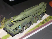 Plastic model of the Scud B self-propelled missile launcher carrying a missile - photo No. 2 - side view
