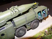 Plastic model of the Scud B self-propelled missile launcher carrying a missile - photo No. 6 - close-up