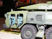 Plastic model of the Scud B self-propelled missile launcher carrying a missile - photo No. 9 - close-up