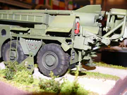 Plastic model of the Scud B self-propelled missile launcher carrying a missile - photo No. 11 - close-up
