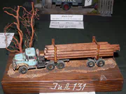 1:72 scale plastic model of the Soviet ZiL-131 truck - photo No. 1 - side view