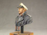Resin bust of a World War II U-boat commander - photo No 1 - side view