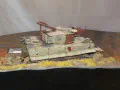 WW2 diorama with a plastic model of the Bergetiger German military engineering vehicle - photo no 5