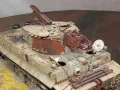 WW2 diorama with a plastic model of the Bergetiger German military engineering vehicle - photo no 10