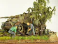 Link to photos showing a diorama entitled: Kryvyi Rih - Ukraine 1943. There is a plastic model of the Tiger tank on the diorama