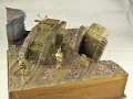 A diorama with plastic models of the Mark V and the Mark A Whippet tanks - photo no 8