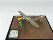 Plastic model of the American Cessna O-1D observation and liaison aircraft from the Vietnam War period - photo No. 2 - side view