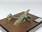 Plastic model of the American Cessna O-1D observation and liaison aircraft from the Vietnam War period - photo No. 6 - side view