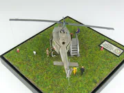 Plastic model of the American Bell UH-1V helicopter built on 1:72 scale based on photos taken at the National Vietnam War Museum in Orlando, Florida, USA - photo No. 6 - rear view