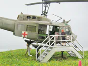 Plastic model of the American Bell UH-1V helicopter built on 1:72 scale based on photos taken at the National Vietnam War Museum in Orlando, Florida, USA - photo No. 9 - close-up