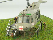 Plastic model of the American Bell UH-1V helicopter built on 1:72 scale based on photos taken at the National Vietnam War Museum in Orlando, Florida, USA - photo No. 11 - close-up