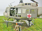 Plastic model of the American Bell UH-1V helicopter built on 1:72 scale based on photos taken at the National Vietnam War Museum in Orlando, Florida, USA - photo No. 13 - close-up