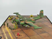 Plastic model of the Douglas B-26K Counter Invader attack aircraft from 1969 - photo No. 3 - side view