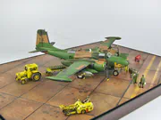 Plastic model of the Douglas B-26K Counter Invader attack aircraft from 1969 - photo No. 8 - side view