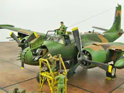 Plastic model of the Douglas B-26K Counter Invader attack aircraft from 1969 - photo No. 11 - close-up