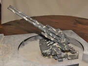 1:35 scale plastic model of the German 12.8 cm Flak 40 anti-aircraft gun from World War II - photo No. 1 - side view