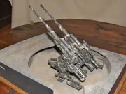 1:35 scale plastic model of the German 12.8 cm Flak 40 anti-aircraft gun from World War II - photo No. 2 - side view