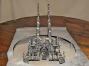 1:35 scale plastic model of the German 12.8 cm Flak 40 anti-aircraft gun from World War II - photo No. 3 - rear view