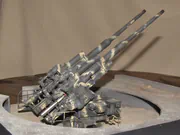 The plastic model of the German Flak 40 anti-aircraft cannon from WW2. Link to photos of the plastic model of the German Flak 40 anti-aircraft cannon from WW2.