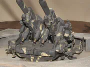 1:35 scale plastic model of the German 12.8 cm Flak 40 anti-aircraft gun from World War II - photo No. 6 - close-up