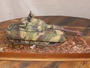 1:35 scale plastic model of the German E-100 super-heavy tank prototype - photo No. 3 - side view