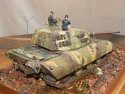 1:35 scale plastic model of the German E-100 super-heavy tank prototype - photo No. 4 - rear view