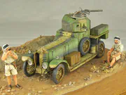 1:35 scale plastic model of the British Rolls-Royce armored car introduced in 1914 - foto No. 1 - front view