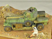 1:35 scale plastic model of the British Rolls-Royce armored car introduced in 1914 - foto No. 2 - side view