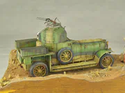 1:35 scale plastic model of the British Rolls-Royce armored car introduced in 1914 - foto No. 5 - side view