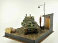 Diorama with a plastic model of the Sherman Firefly tank - photo No. 5