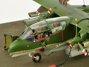 1:72 scale plastic model of the North American Rockwell OV-10A Bronco aircraft from the VAL-4 Black Ponies squadron, Vietnam 1969 - photo No. 15 - close-up