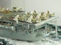The plastic model of the USS Intrepid aircraft carrier was assembled from a Trumpeter kit in a 1:350 scale - photo No. 13