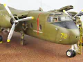 The photo shows a scale plastic model of the C-7A Caribou cargo plane glued together in a 1:72 scale - photo No. 9