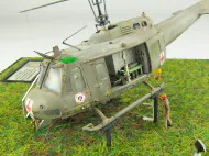 Plastic model of the American Bell UH-1V helicopter built on a 1:72 scale based on photos taken at the National Vietnam War Museum in Orlando, Florida, USA.