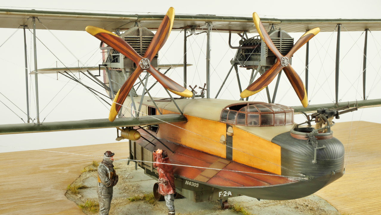 Roden Felixstowe F.2A Late Version 1:72 Scale Plastic Model Kit - Detailed Cockpit & Engines, For Adults